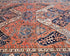 8x10 Rust Blue Aryana Afghan Hand Knotted Veg Dye Wool Area Rug