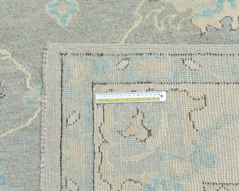 Gray Oushak Turkish Handmade Oriental Soft Wool 8x10 Area Rug