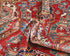 Red 6x8 Kazak Afghan Hand Knotted Geometric Wool Area Rug