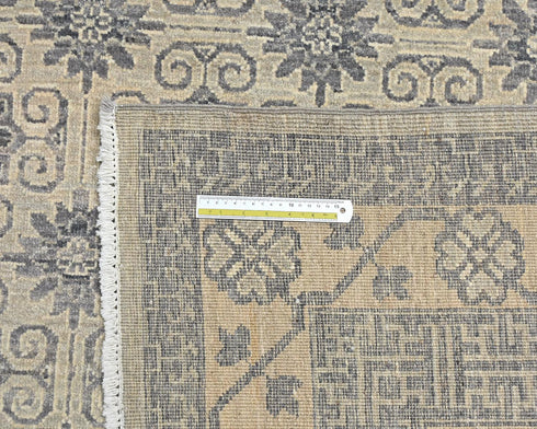 8x10 Zeigler Gray Afghan Hand Knotted Wool Area Rug