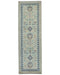8 Feet Kazak Light Blue Afghan Hand Knotted Traditional Wool Runner Rug