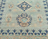 8 Feet Kazak Light Blue Afghan Hand Knotted Traditional Wool Runner Rug