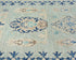 8 Feet Kazak Light Blue Afghan Hand Knotted Traditional Wool Runner Rug
