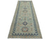 8 Ft Light Blue Kazak Afghan Hand Knotted Traditional Wool Runner Rug