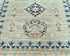 8 Ft Light Blue Kazak Afghan Hand Knotted Traditional Wool Runner Rug