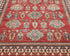 12 Feet Red Kazak Afghan Hand Knotted Wool Runner Rug
