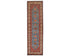 13 Feet Blue Red Kazak Afghan Hand Knotted Wool Runner Rug