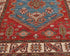 13 Feet Blue Red Kazak Afghan Hand Knotted Wool Runner Rug
