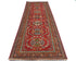 11 Feet Red Kazak Afghan Hand Knotted Wool Runner Rug