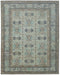 6x9 Kazak Light Blue Afghan Hand Knotted Geometric Wool Area Rug