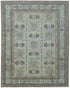 6x9 Kazak Light Blue Afghan Hand Knotted Geometric Wool Area Rug