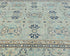 6x9 Kazak Light Blue Afghan Hand Knotted Geometric Wool Area Rug