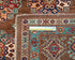 8x11 Brown Kazak Afghan Hand Knotted Geometric Wool Area Rug