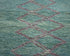 13 Feet Moroccan Green Hand Woven Wool Runner Rug