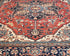 9x12 Rust Blue Aryana Afghan Hand Knotted Veg Dye Wool Area Rug