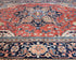 9x12 Rust Blue Aryana Afghan Hand Knotted Veg Dye Wool Area Rug