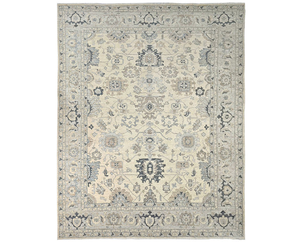 12x15 Zeigler Beige Afghan Hand Knotted Wool Area Rug