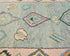 13 Feet Moroccan Green Hand Woven Wool Runner Rug