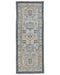 7 Ft Kazak Brown Gray Afghan Hand Knotted Traditional Wool Runner Rug