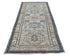 7 Ft Kazak Brown Gray Afghan Hand Knotted Traditional Wool Runner Rug