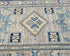 7 Ft Kazak Brown Gray Afghan Hand Knotted Traditional Wool Runner Rug