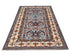 4x6 Gray Kazak Afghan Hand Knotted Geometric Wool Area Rug