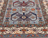 4x6 Gray Kazak Afghan Hand Knotted Geometric Wool Area Rug