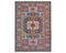 Alfombra afgana Kazak de lana geométrica anudada a mano, de 1,5 x 2,1 m, color gris y azul