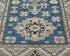 8 Ft Blue Kazak Afghan Hand Knotted Geometric Wool Runner Rug