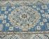 8 Ft Blue Kazak Afghan Hand Knotted Geometric Wool Runner Rug