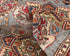 8 Feet Gray Red Kazak Afghan Hand Knotted Wool Runner Rug