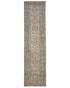 10 Ft Kazak Brown Blue Afghan Hand Knotted Geometric Wool Runner Rug