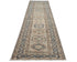 10 Ft Kazak Brown Blue Afghan Hand Knotted Geometric Wool Runner Rug