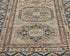 10 Ft Kazak Brown Blue Afghan Hand Knotted Geometric Wool Runner Rug