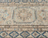 10 Ft Kazak Brown Blue Afghan Hand Knotted Geometric Wool Runner Rug