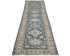 Alfombra de lana geométrica anudada a mano, afgana, kazaja, azul, de 3 m