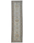Alfombra de lana geométrica anudada a mano, color gris, Kazak Afghan, de 11 pies