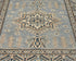 Alfombra de lana geométrica anudada a mano, color gris, Kazak Afghan, de 11 pies