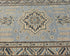 Alfombra de lana geométrica anudada a mano, color gris, Kazak Afghan, de 11 pies