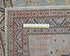 Alfombra de lana geométrica anudada a mano, color gris, Kazak Afghan, de 11 pies