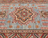 11 Feet Gray Kazak Afghan Hand Knotted Wool Runner Rug