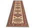 10 Feet Beige Kazak Afghan Hand Knotted Wool Runner Rug