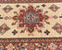 10 Feet Beige Kazak Afghan Hand Knotted Wool Runner Rug