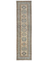 10 Ft Beige Kazak Afghan Hand Knotted Geometric Wool Runner Rug