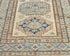 10 Ft Beige Kazak Afghan Hand Knotted Geometric Wool Runner Rug