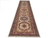 11 Feet Beige Kazak Afghan Hand Knotted Wool Runner Rug