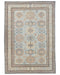 4x6 Kazak Gray Afghan Hand Knotted Geometric Veg Dye Wool Area Rug