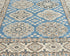 4x6 Ft Blue Kazak Afghan Hand Knotted Geometric Design Wool Area Rug