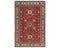 Red 6x8 Kazak Afghan Hand Knotted Geometric Wool Area Rug