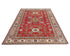 Red 6x8 Kazak Afghan Hand Knotted Geometric Wool Area Rug